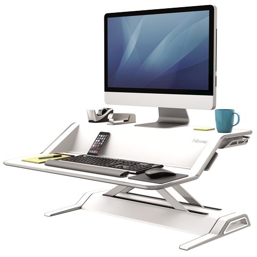 Fellowes Lotus White Sit-Stand Workstation (0009901) Image 1