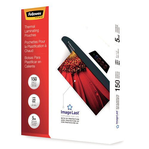 Fellowes Clear ImageLast 5mil Letter Size Laminating Pouches 150pk (5204007) Image 1