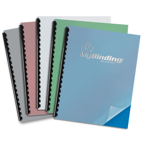 5mil Clear Foil Printed Covers - Add Your Logo (MYFPC-CLEAR5), MyBinding brand Image 1