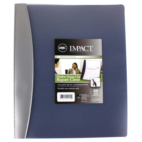New GBC Impact Hidden Swing Clip Clear Front Report Cover (Assorted