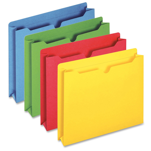 Globe-Weis Letter-Size Colored File Jackets w/ 2" Expansion- 50/Box (GLWB3043DT) Image 1