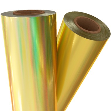 Gold Holographic 8" x 100' Laminating / Toner Fusing Foil (HP-GLD-52B-8), Pouches Image 1