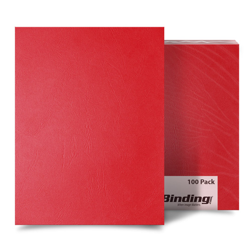 Red Grain 9 x 11 Index Allowance Binding Covers - 100pk (MYGR9X11RD), MyBinding brand Image 1