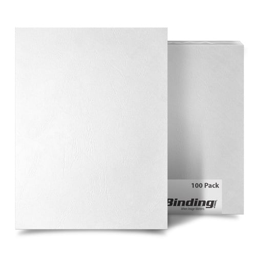 White Grain 11 x 17 Paper Binding Covers - 100pk (MYGR11X17WH) Image 1