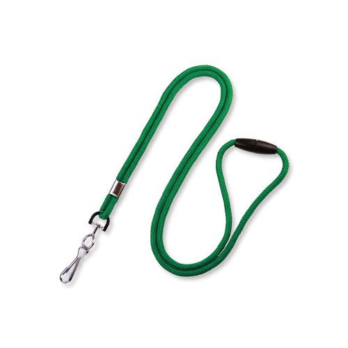 Green Round Braid Break-Away Lanyard with NPS Swivel Hook - 100pk (MYID21372004), MyBinding brand Image 1