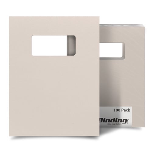 Grumpy Gray 9" x 11" Card Stock Covers with Windows - 100 Sets (MYCS9X11GGW) - $79.39 Image 1