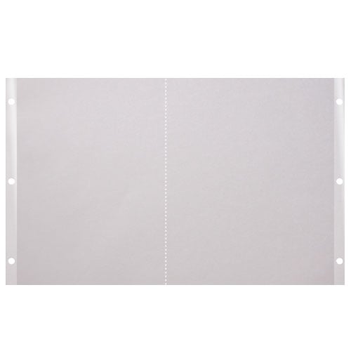 Indent White 90lb 11" x 18" 6-Hole Punched Reinforced Edge Paper (2-Up) - 1500 Sheets (RE9018X116HP) - $210.49 Image 1