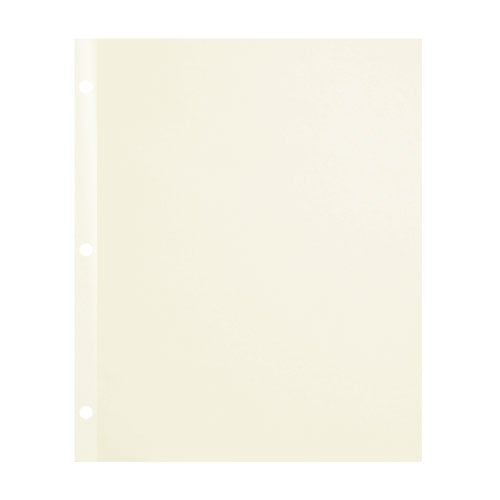 Indent 90lb 11" x 9" Ivory 3-Hole Punched Reinforced Edge Paper - 3000 Sheets (RE90IVORY1193H)