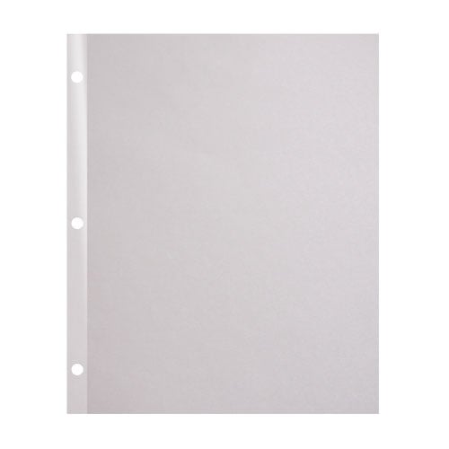 Indent White 110lb 11" x 9" 3-Hole Punched Reinforced Edge Paper - 2500 Sheets (RE11011X93HP)