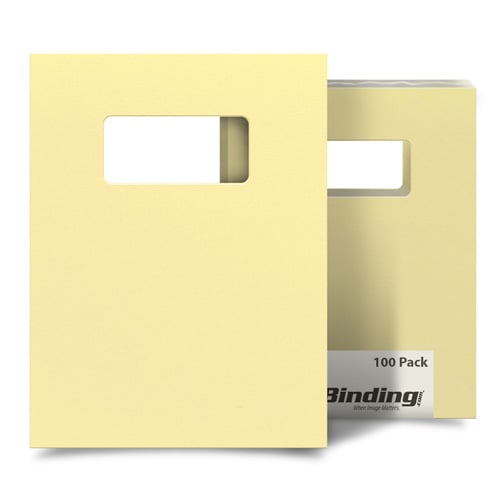 Inspired Ivory 8.5" x 11" Card Stock Covers with Windows - 100 Sets (MYCS8.5X11VYW) Image 1