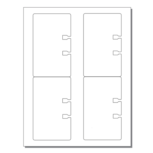 Zapco Large Rotary File Cards 4 Up Without Tabs - 250 Sheets (ZAPFC138) Image 1
