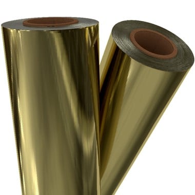 Light Gold Metallic 12" x 100' Laminating / Toner Fusing Foil (GLD-05-12) Image 1