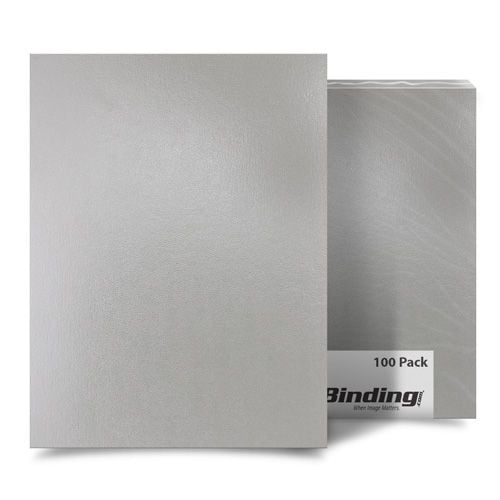 Light Gray Sedona 17pt 8.5" x 11" Leatherette Covers - 100pk (03SEDONALGAA), Binding Covers Image 1