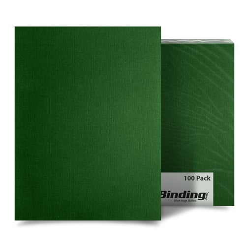 Dark Green Linen 9" x 11" Index Allowance Covers - 100pk (MYLC9X11GR), MyBinding brand Image 1