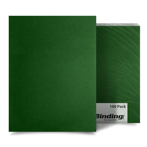 Dark Green Linen 8.5" x 14" Legal Size Covers - 100pk (MYLC8.5X14GR), MyBinding brand Image 1