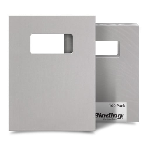 Light Gray Linen 8.5" x 11" Covers With Windows - 100 Sets (MYLC8.5X11LGYW) - $86.09 Image 1