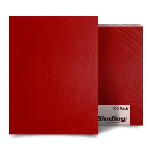 Red Linen 8.75" x 11.25" Oversize Covers - 100pk (LC875X1125RD), MyBinding brand Image 1