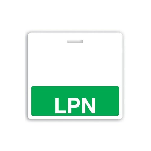 LPN Horizontal Badge Buddies (Green Bar/White Text) - 25pk (1350-2131)