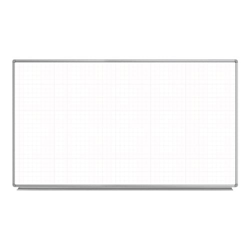 Luxor 72" x 40" Wall-Mounted Magnetic Ghost Grid Whiteboard (WB7240LB)