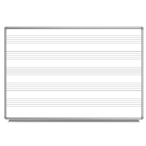 Luxor 72" x 48" Wall-Mount Magnetic Music Whiteboard (WB7248M) Image 1