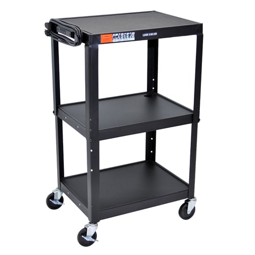 Adjustable Height Shelf Steel Cart