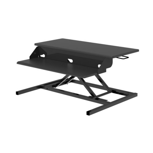 Luxor Two-Level Black Pneumatic Standing Desk Converter (CVTR PRO-BK)