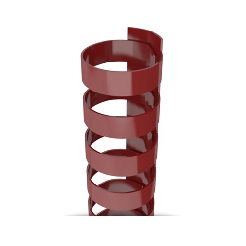 3/8" Maroon Plastic 24 Ring Legal Binding Combs - 100pk (TC380LEGALMRN), Binding Supplies Image 1
