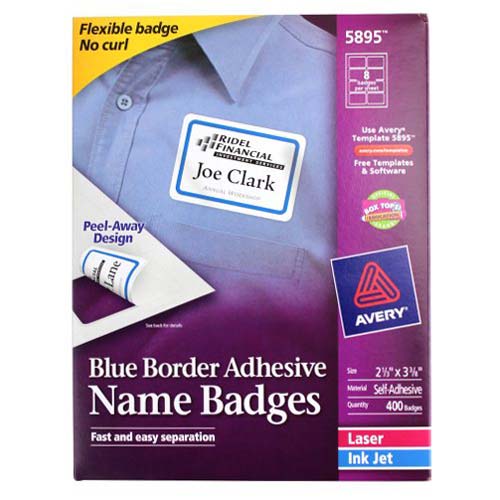 New Name Badge Label Avery 2-1/3