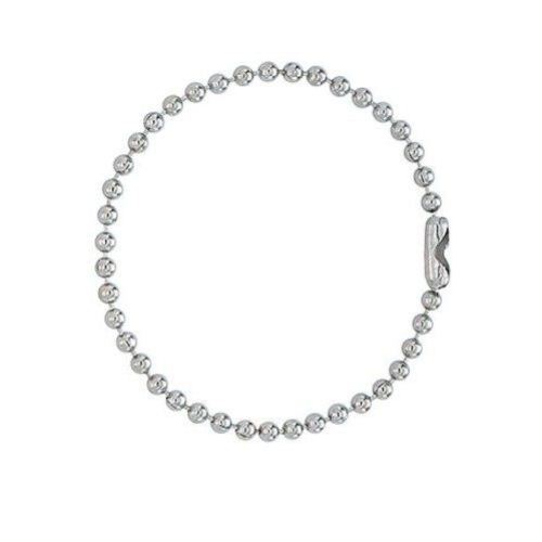 Silver Nickel-Plated 5" No. 3 Beaded Luggage Chains - 1000pk (2450-1080) Image 1
