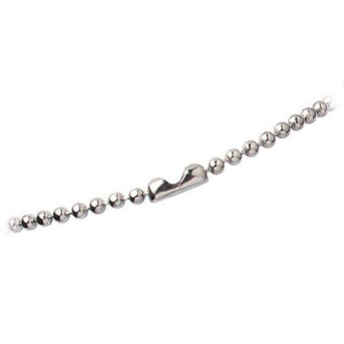Silver Nickel-Plated Steel 30" Beaded Neck Chains - 100pk (2125-1500) Image 1