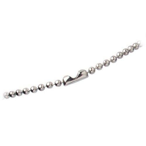 Silver Nickel-Plated Steel 36" Beaded Neck Chains - 100pk (2125-2000)