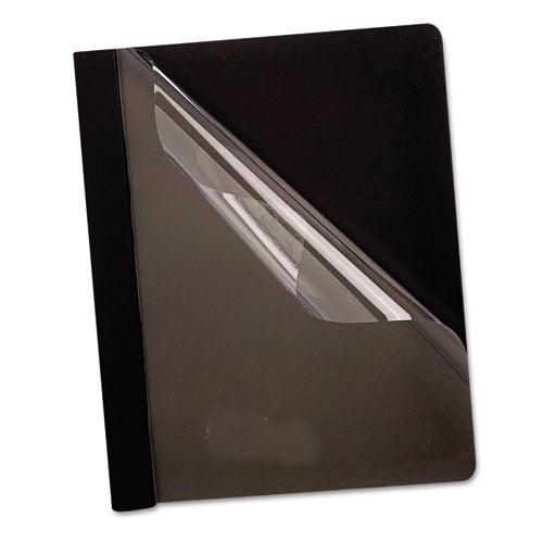 Oxford 1/2" Clear/Black Clear Front Report Cover - 25pk (ESS-58806)
