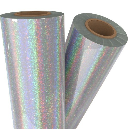 Pixie Dust Silver Holographic 8" x 100' Laminating / Toner Fusing Foil (FF-SP-150-8) - $67.49 Image 1