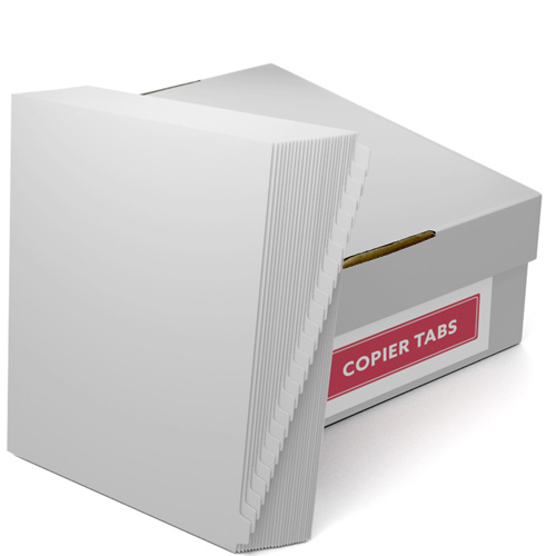 Print your own 1/26th Cut 90lb Legal Exhibit Tabs - 1 Carton (1040 tabs) (CUSTOMPOLET26)