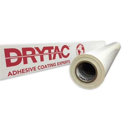 Drytac Polar Polymeric Gloss White 3.2mil 25.5" x 10' Printable Vinyl w/ 90# Liner and Gray Permanent Adhesive (PGP90-25010) Image 1