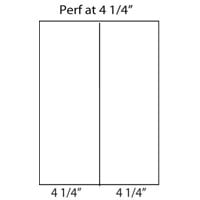 Performance Office Papers White 20lb Vertical 8.5" X 11" Perforated Paper 4 1/4" from left - 2500 sheets (POP81096) - $91.34 Image 1
