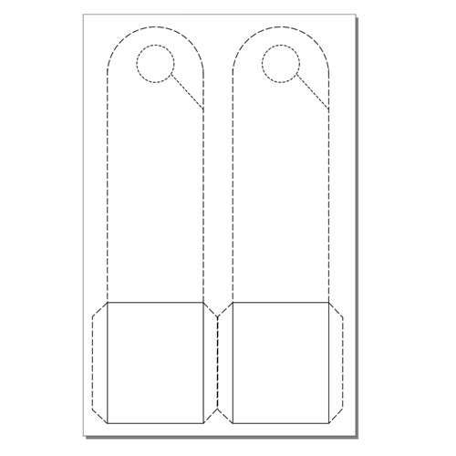 Zapco Print Your Own 2-up Door Hangers with Pockets - 250pk (ZAPDH236) Image 1