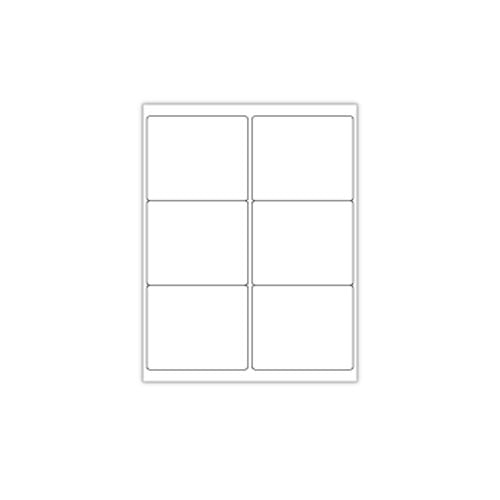 White Print Your Own 6-Up Adhesive Labels - 100 Sheets (ZAPALLD6), Id Supplies Image 1
