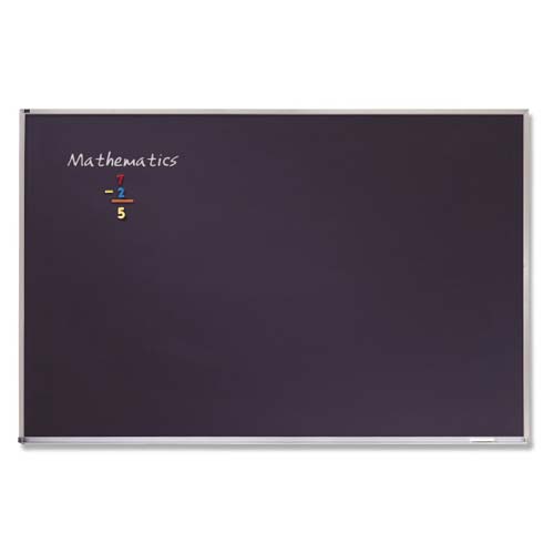 Quartet 4' x 6' Black Porcelain Classroom Chalkboard (QRT-PCA406B) Image 1