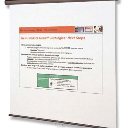 Quartet White 60" x 60" Wall or Ceiling Mount Projection Screen (QRT-660S)