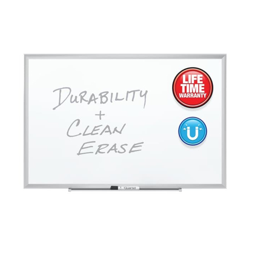 Quartet 3' x 2' Premium DuraMax Porcelain Magnetic Whiteboard with Silver Aluminum Frame (QRT-2543)