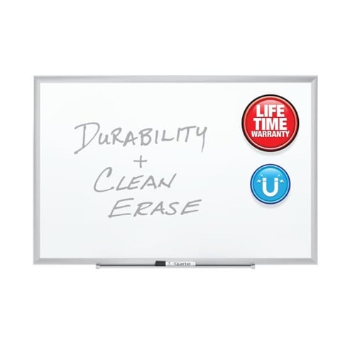 Quartet 8' x 4' Premium DuraMax Porcelain Magnetic Whiteboard with Silver Aluminum Frame (QRT-2548) Image 1