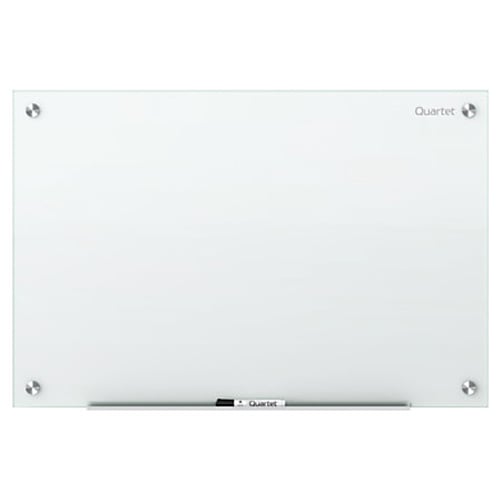 Quartet Infinity Glass 3' x 2' Non-Magnetic Frameless White Dry-Erase Board (QRT-G3624NMW), Boards Image 1