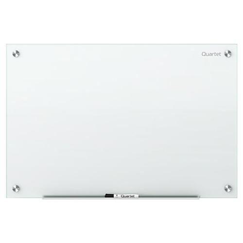 Quartet Infinity Glass 6' x 4' Non-Magnetic Frameless White Dry-Erase Board (QRT-G7248NMW), Boards Image 1