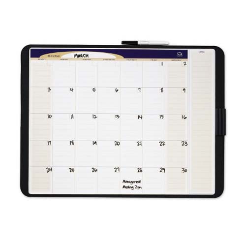 Quartet White Tack and Write 23" x 17" One Month Calendar Board (QRT-CT2317) - $45.09 Image 1