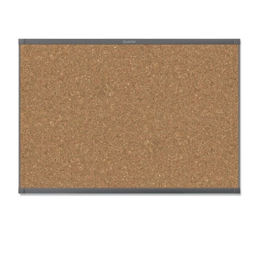 Quartet Prestige Magnetic Cork Bulletin Boards with Graphite Frame (QRT-MCBBGF) - $121.81 Image 1