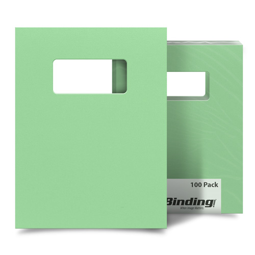Quiet Kiwi 8.5" x 11" Card Stock Covers with Windows - 100 Sets (MYCS8.5X11KWW) Image 1