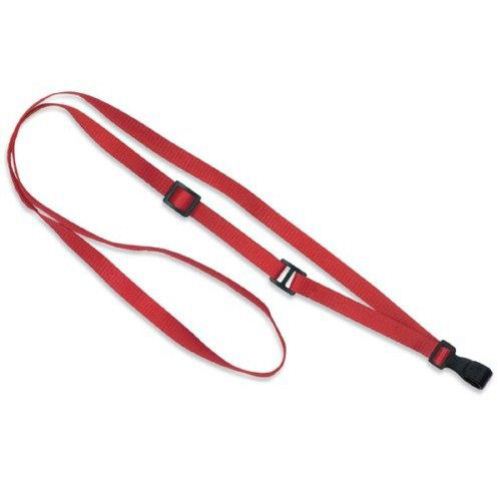 Red Adjustable Lanyard with Wide No-Twist Plastic Hook - 100pk (MYID21372039) Image 1