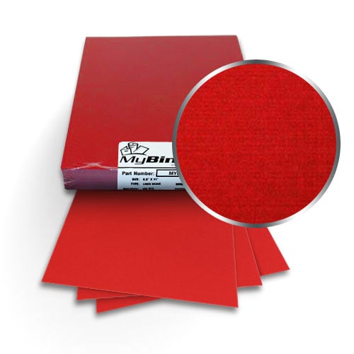 Red Linen 8.5" x 11" Covers With Windows - 100 Sets (MYLC8.5X11RDW), MyBinding brand Image 1