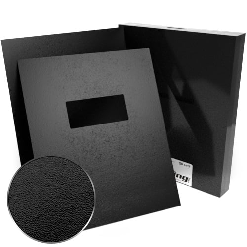 9" x 11" Regency Leatherette Vinyl Covers with Windows - 100 Sets (MYRC9X11W) Image 1